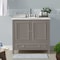 Alaterre Furniture Williamsburg 2pc Wooden Bathroom Vanity Set - 36-in. L Vanity, 30-in. L Rectangular Mirror, Gray AVAN360040B - alternate 9